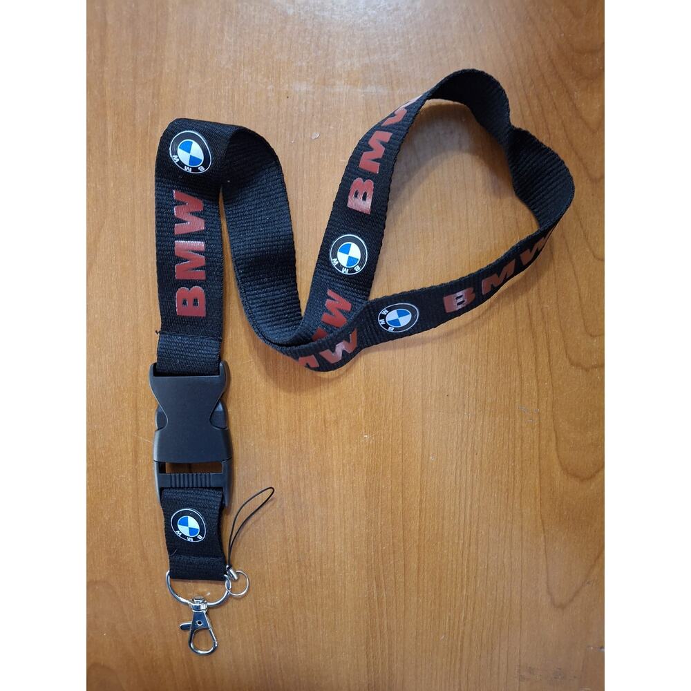 Best Car Key Holder Brand BMW Red One Size Lanyard with Metal Clip